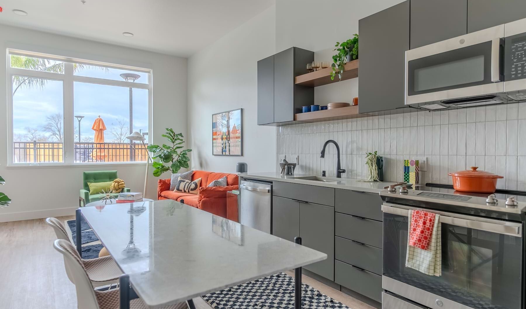 Perfect Blend of Sophistication and Comfort kitchen with ample counter space and modern appliances